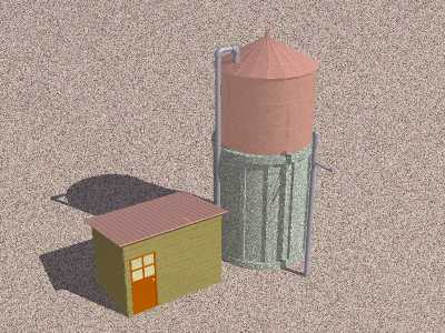 給水塔とポンプ小屋